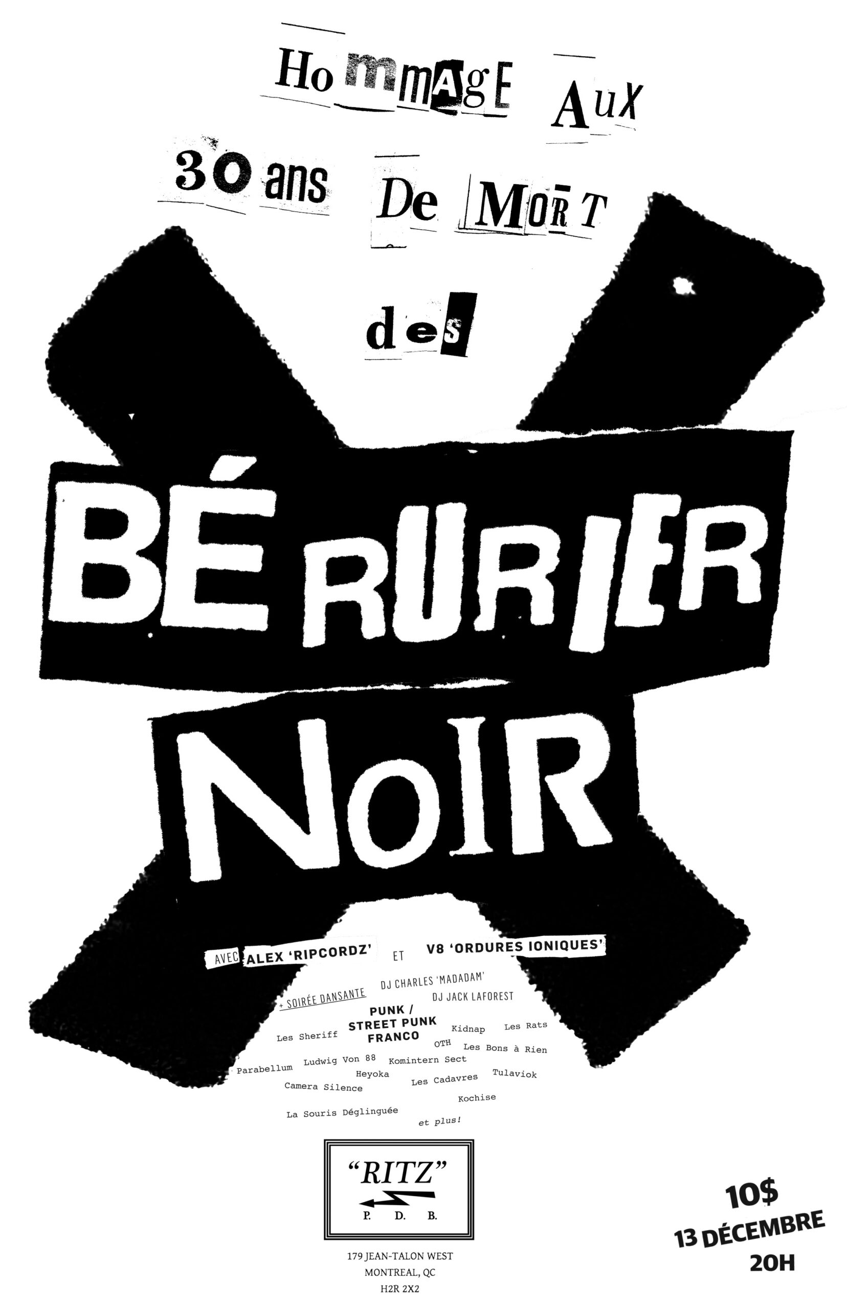 Bérurier Noir (Hommage) + DJ Punk Franco