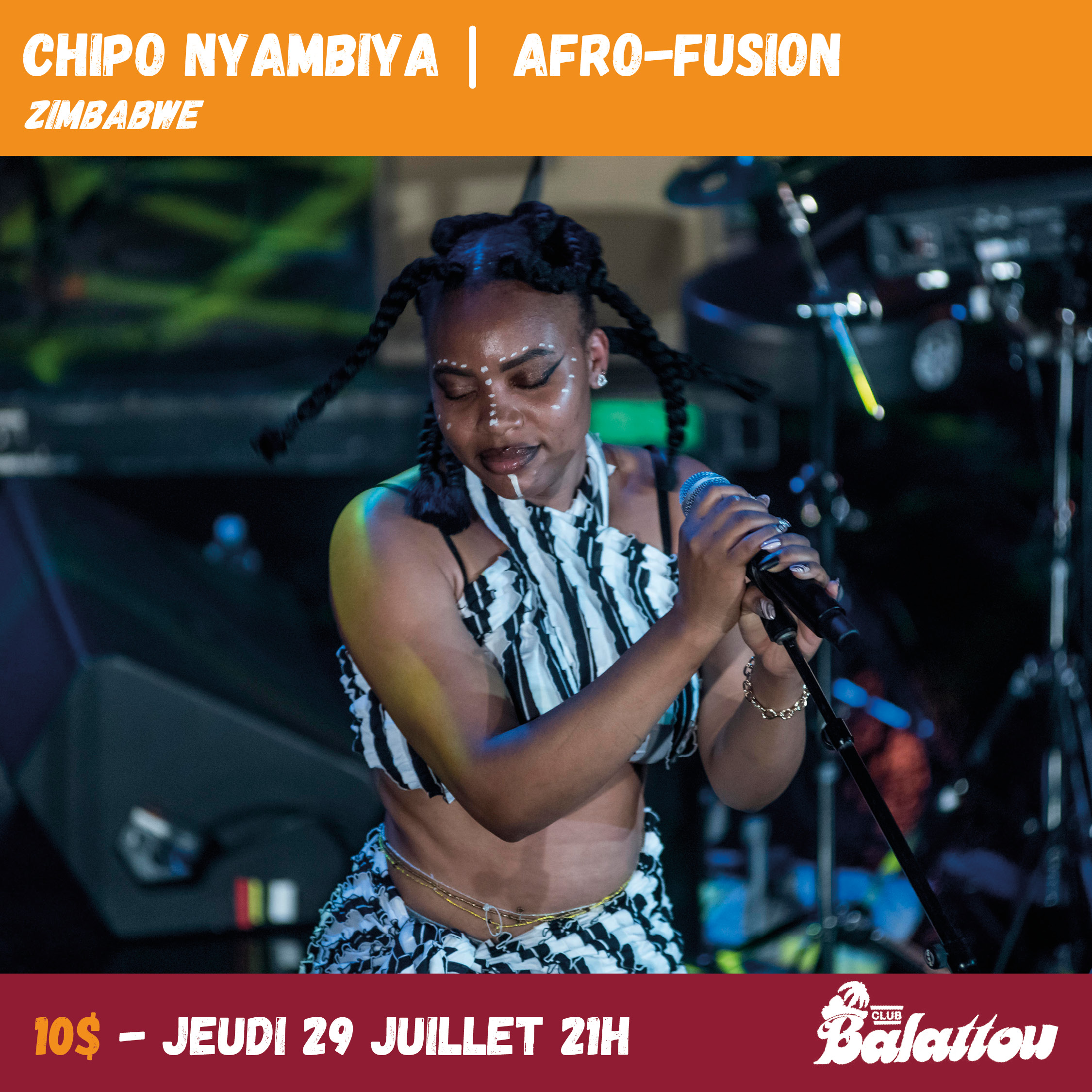 Chipo Nyambiya (Zimbabwe) – Style : Afro-fusion