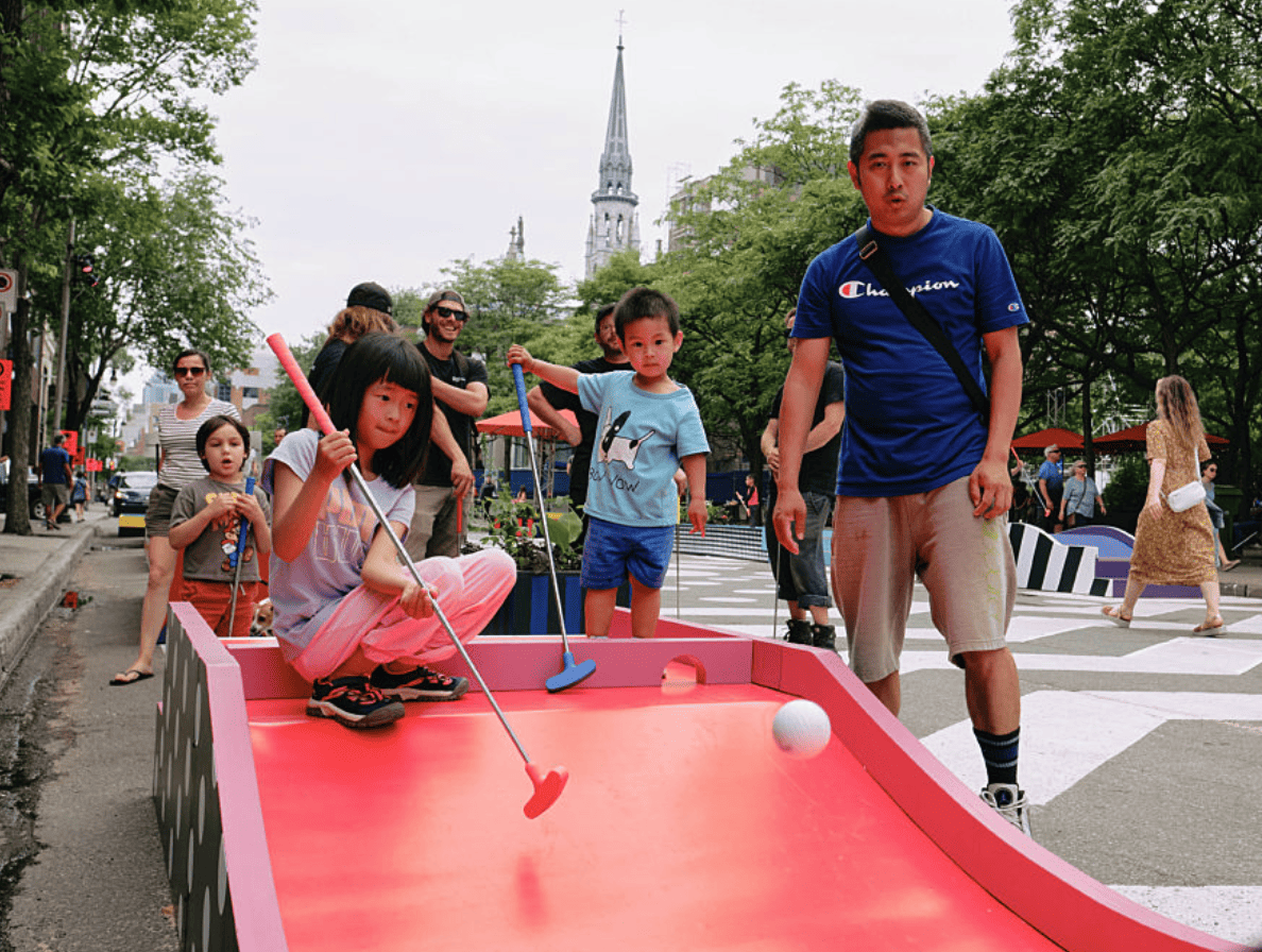 Le minigolf des Jardins Gamelin