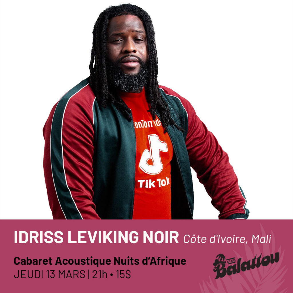 IDRISS LEVIKING NOIR – Cabaret Acoustique Nuits d’Afrique