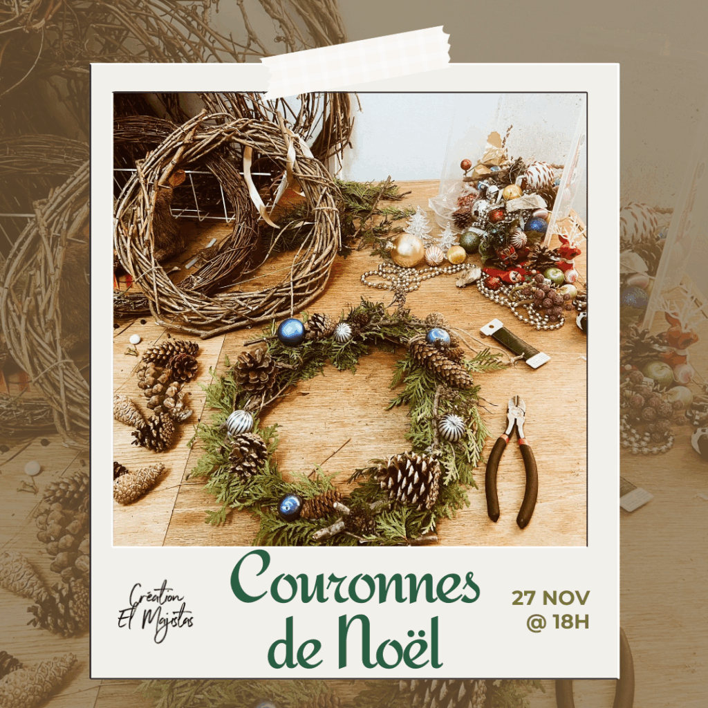 Fabrication de couronnes de Noël