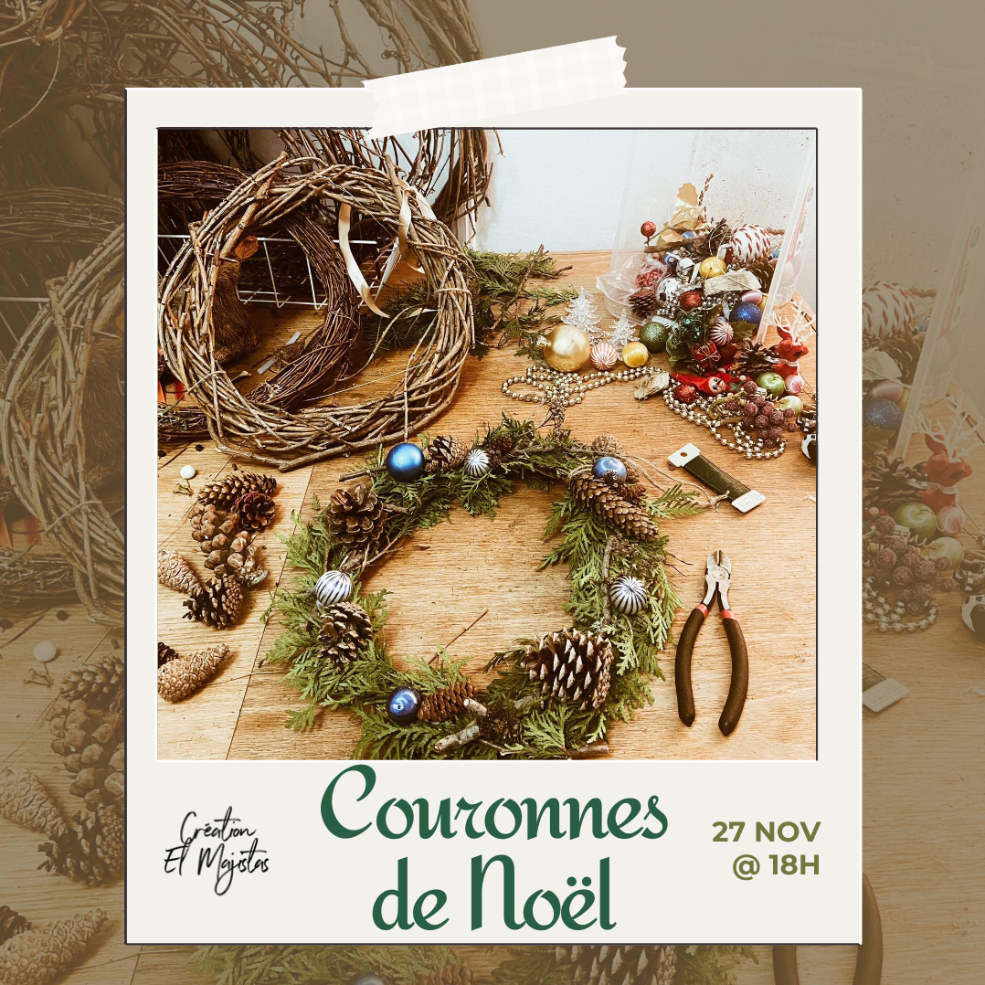 Fabrication de couronnes de Noël